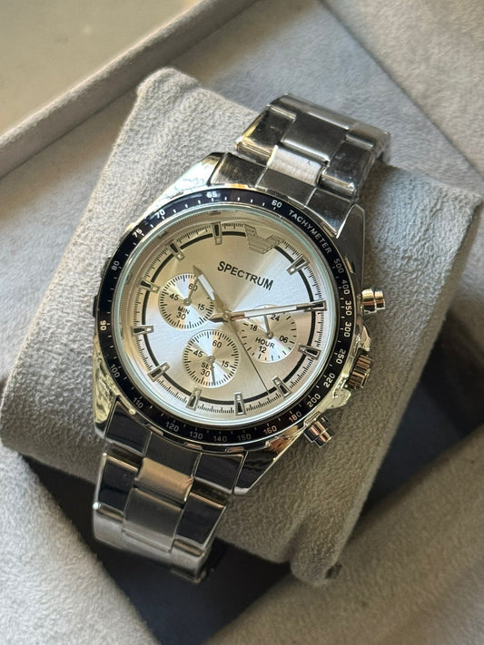 Kişiye Özel Kordonu İsim Yazılır Çelik Saat Beyaz Gümüş