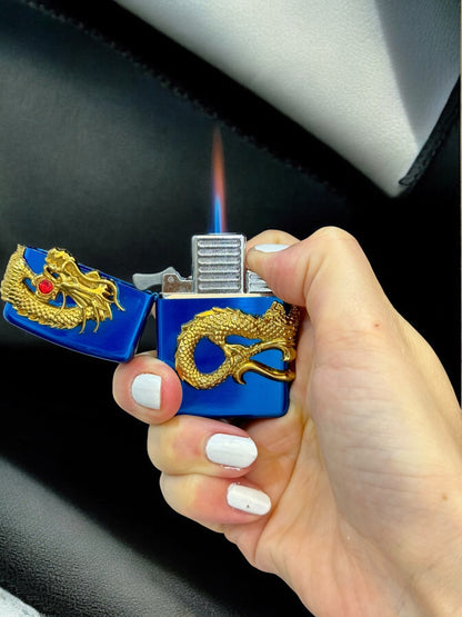 Ejderha Desenli Zippo Çakmak 4778