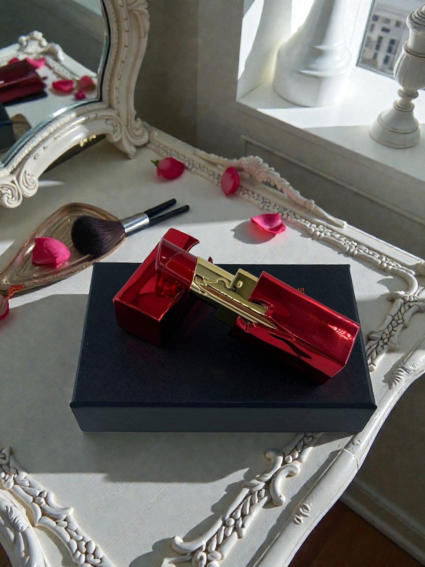 Lux Ruj Tasarımlı Kapaklı Gazlı Çakmak 8718