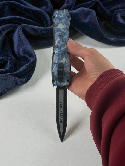 Mavi Desenli Banchmade İçten Çıkmalı Çakı