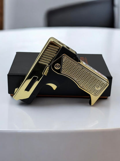 Hem Şarjlı Hem Gazlı Katlanır Tabanca Şeklinde Çakmak 5331