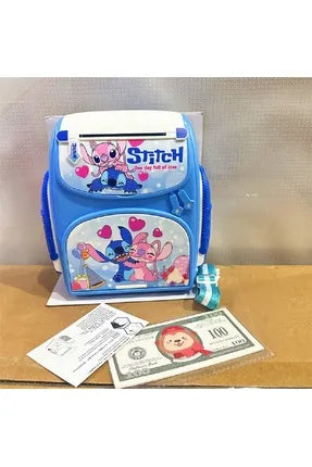 Stitch Karakter Şifreli Çanta Şeklinde Kasa Kumbara 3037