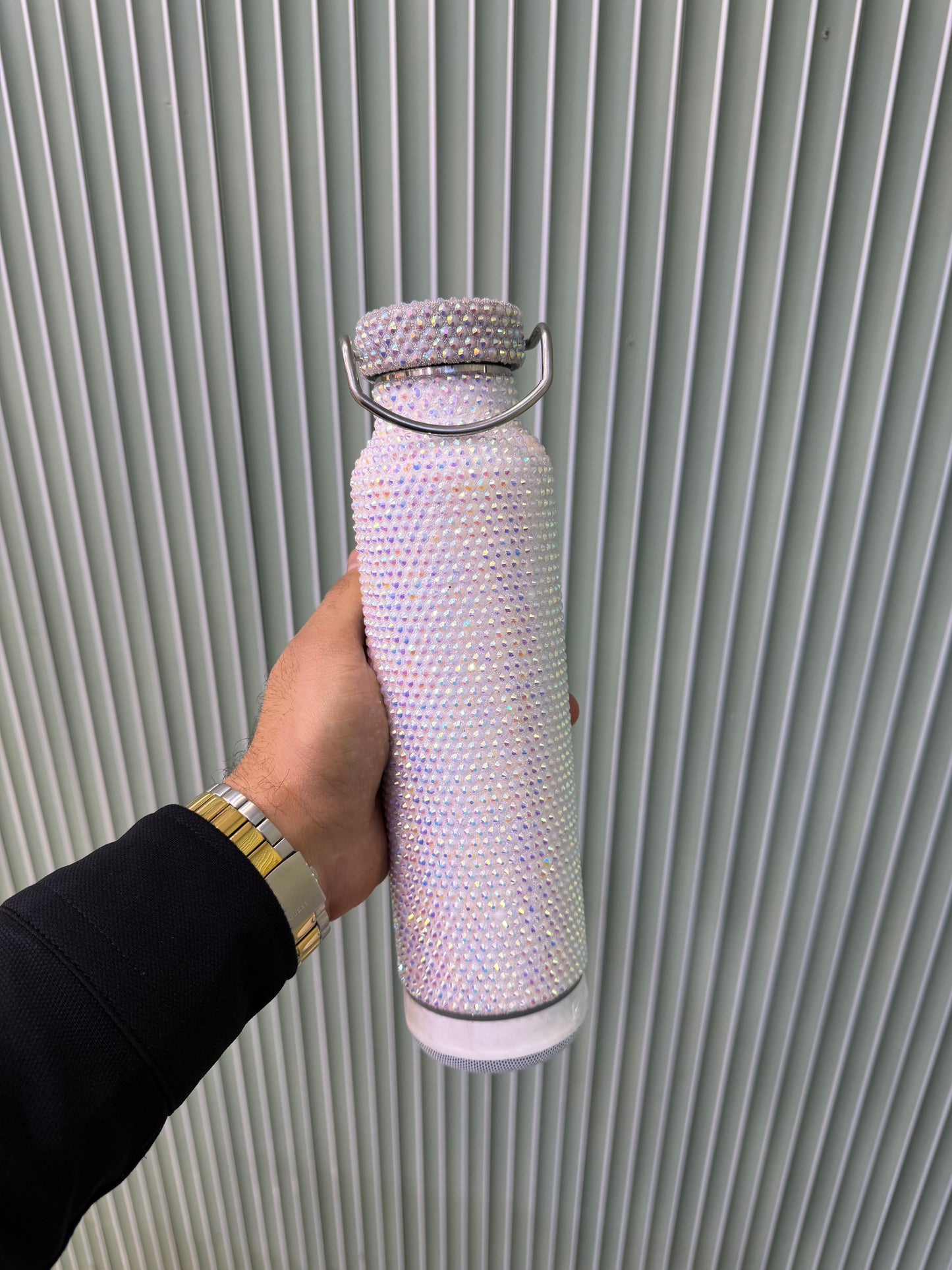 Bluetooth Hoparlörlü Taşlı Termos 500 ml