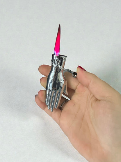 El Şeklinde Anahtarlıklı Çakmak