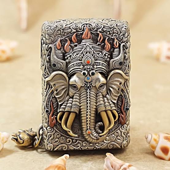 Ganesha / Altı Dişli Fil (King of Elephants) Orjinal Limited Edition Asya Zipo