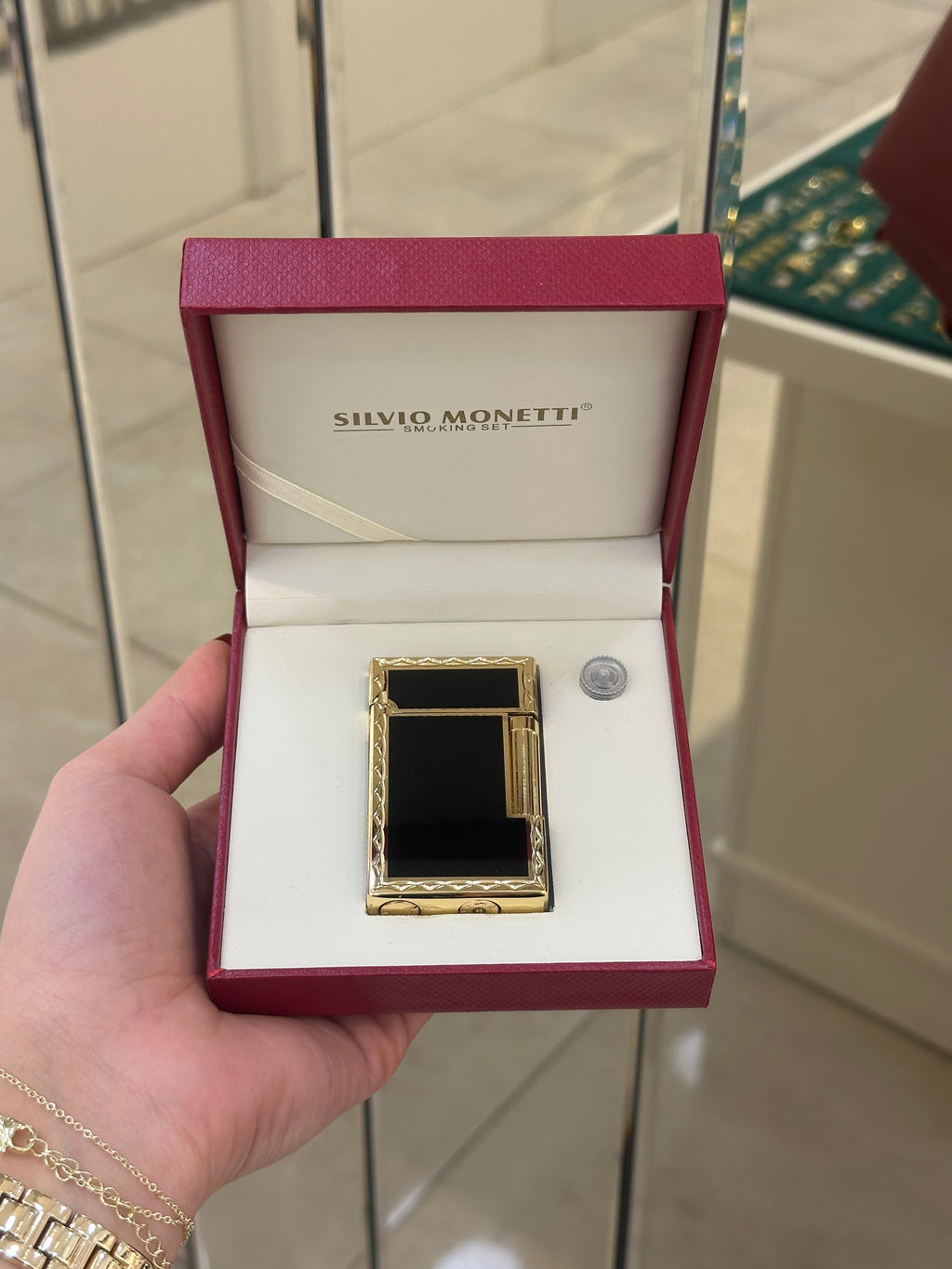 Silvio Monetti Gold Detaylı Lux Gazlı Çakmak