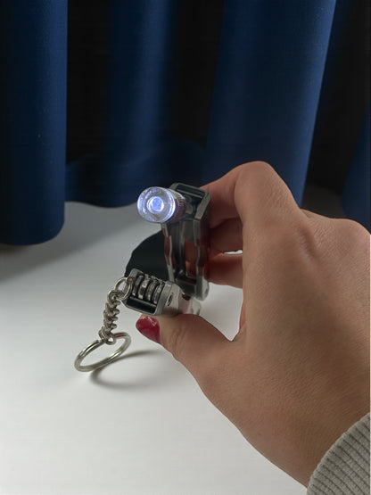 Metal Saplı Mini Çok Fonksiyonlu  Pense Çakı Fenerli Anahtarlık