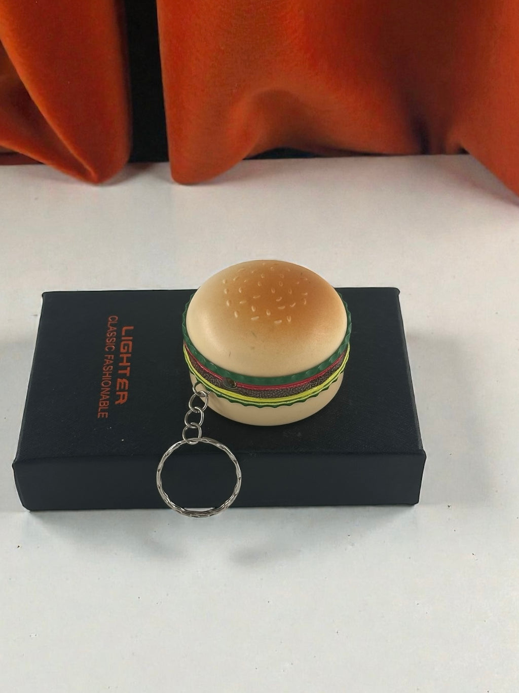 Hamburger Şeklinde Renkli Alevli Pürmüzlü Çakmak
