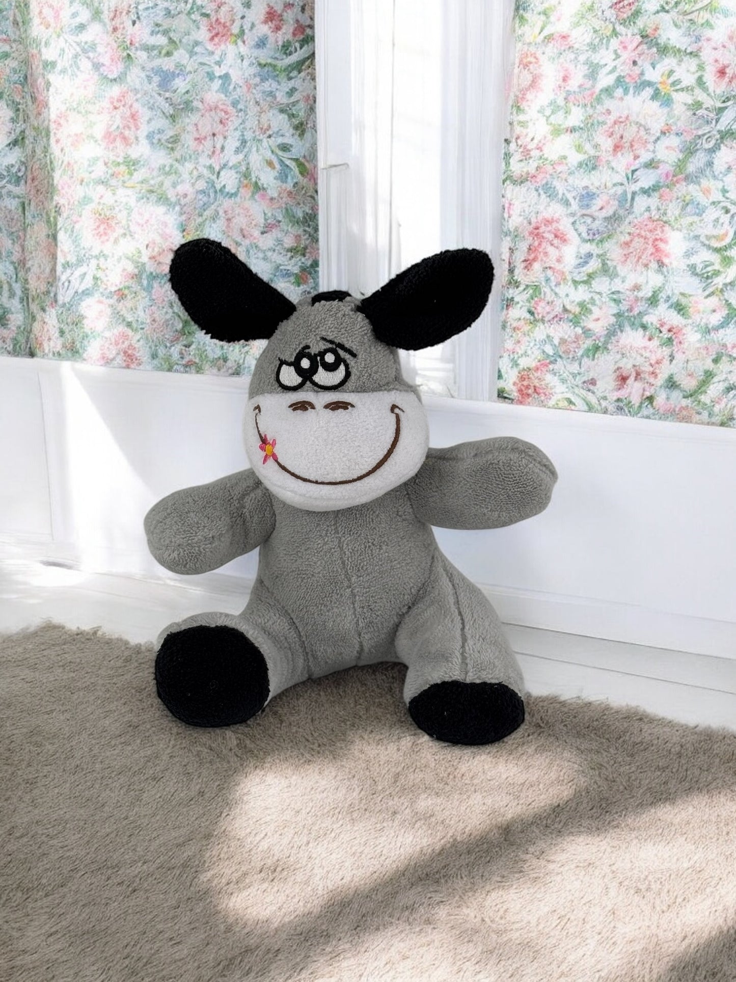 Sevimli Baskılı Peluş Eşek