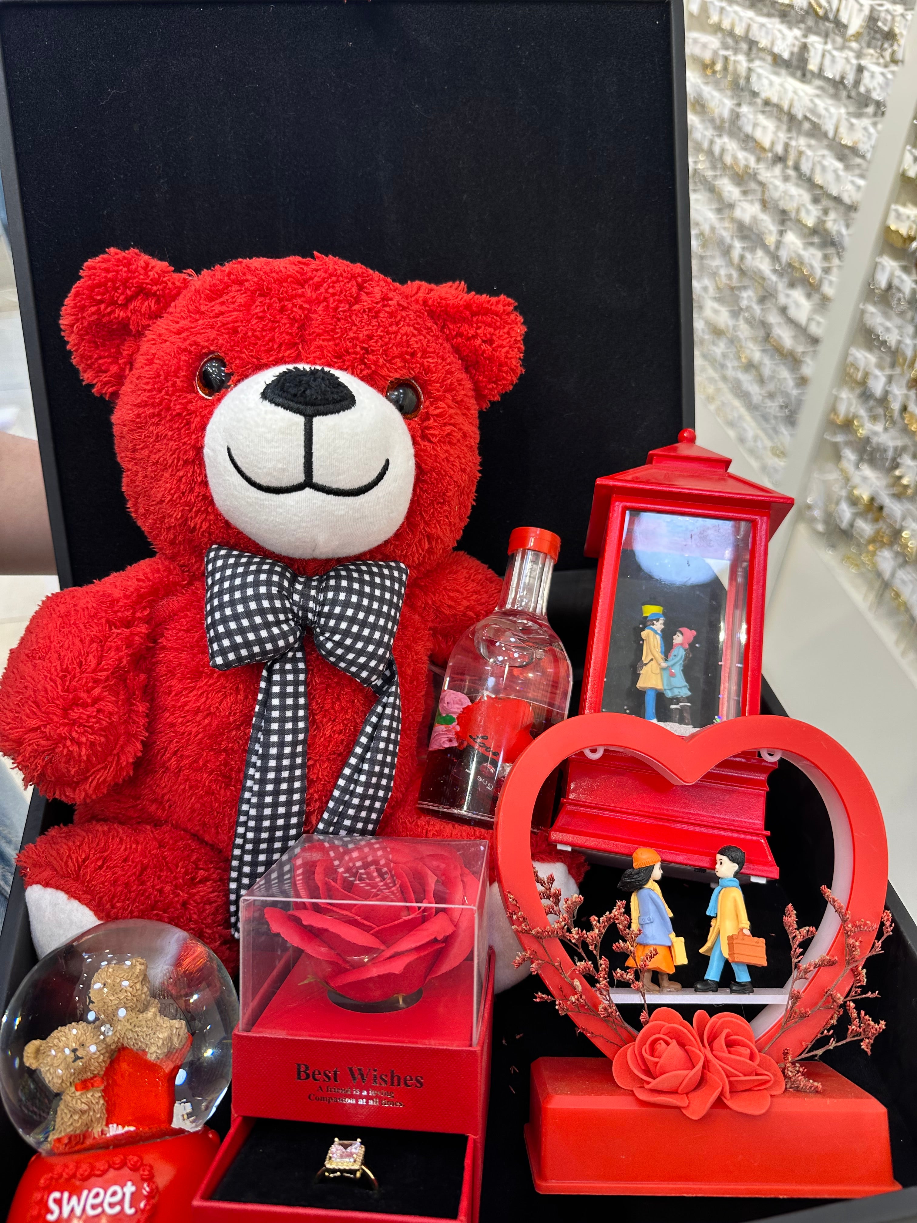 Ayıcıklı Sevgili Rüyası Kırmızı Kutu