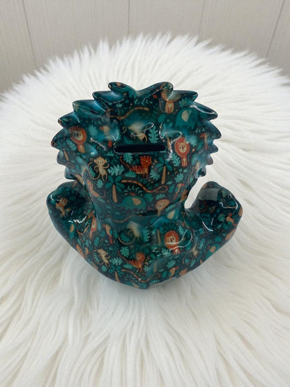 Seramik Renkli Sevimli Aslan Biblo