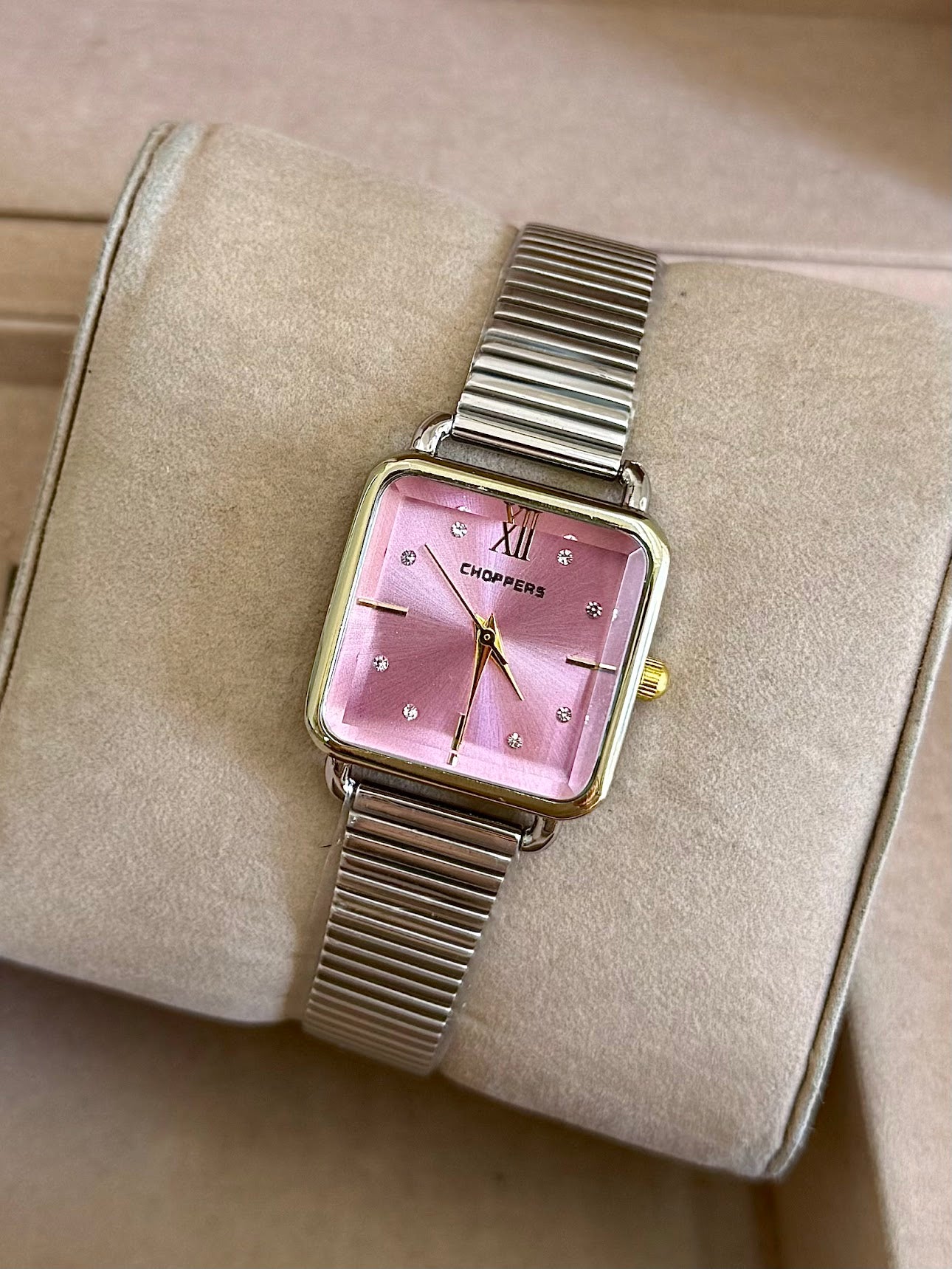 Kişiye Özel Kordonuna İsim Yazılır Kadın Saat Pembe Gümüş