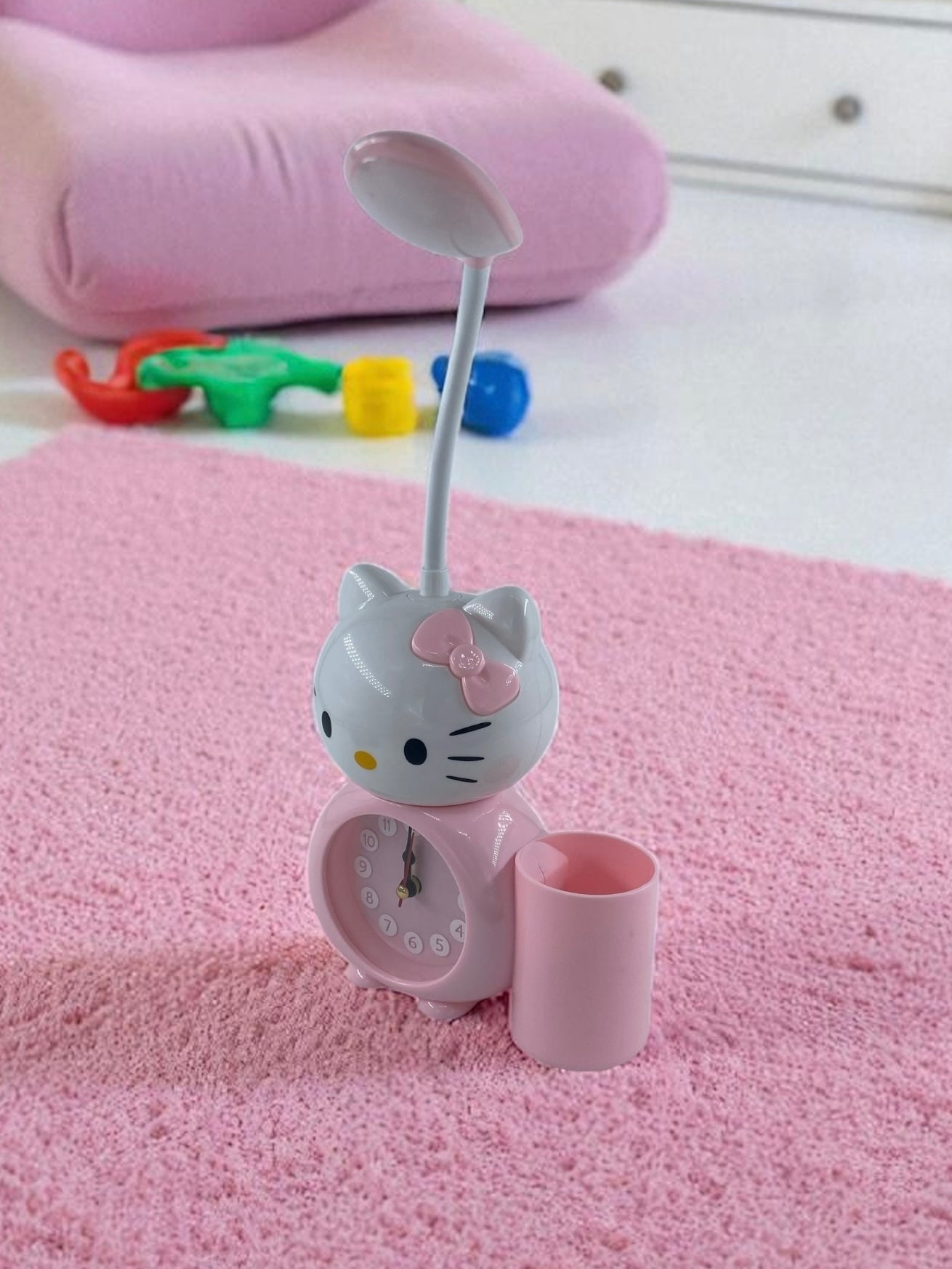 Hello Kitty Şarjlı Masa Lambası Saat