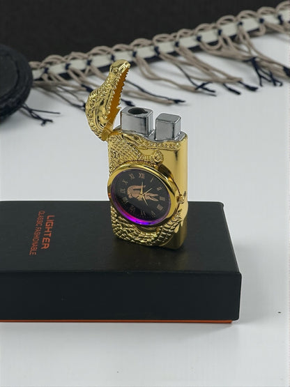 Saatli Ejder Başlıklı Pürmüzlü Çakmak