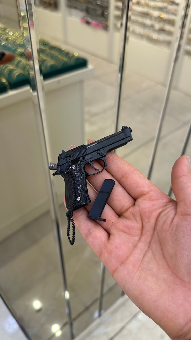Beretta 9×19 Tabanca Gerçekçi Sökülebilir ve Kurulabilir Metal Anahtarlık