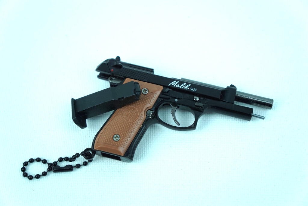 Beretta 9×19 Tabanca Gerçekçi Sökülebilir ve Kurulabilir Metal Anahtarlık