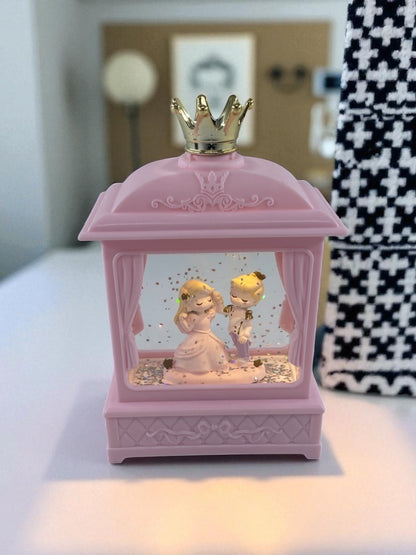 Sevgili Temalı Işıklı Simli Pls. Fanus