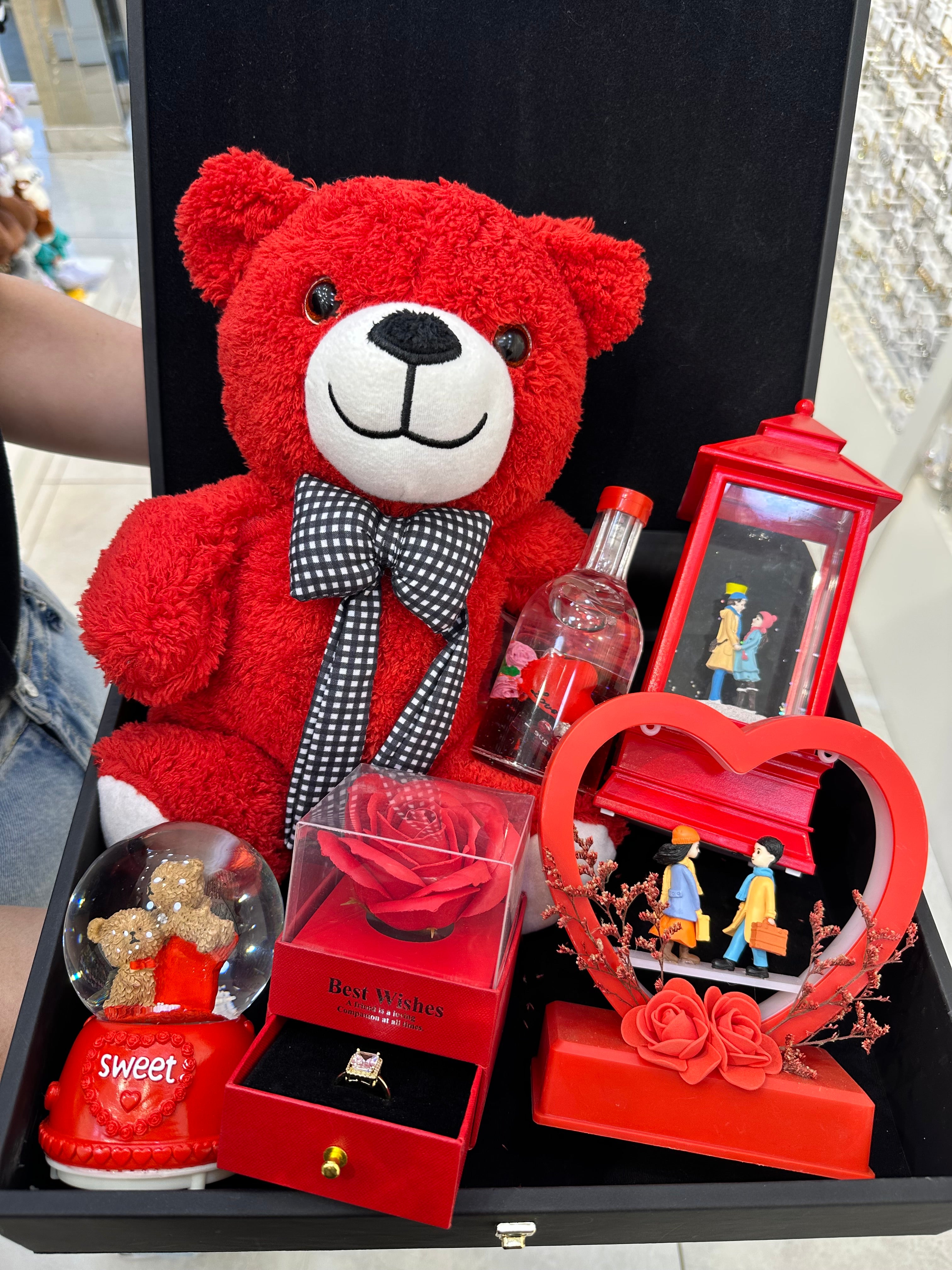 Ayıcıklı Sevgili Rüyası Kırmızı Kutu