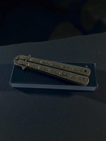 Altın Renk Desenli Kelebek Tarak