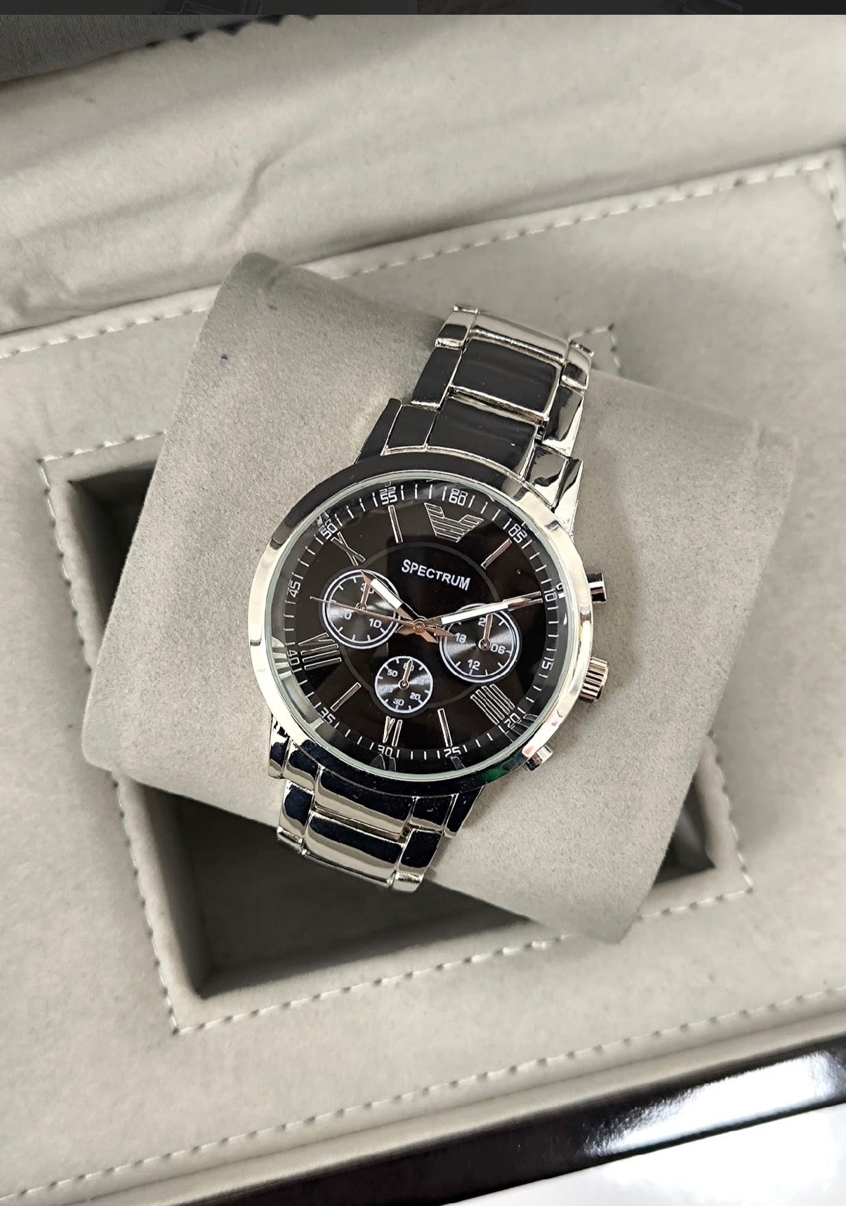 Kişiye Özel Kordonu İsim Yazılır Saat Siyah Gümüş