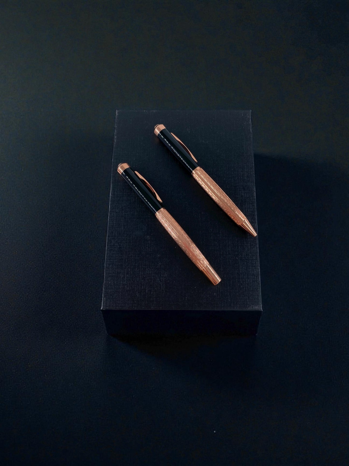 Lüks Siyah Rose Gold Kalem Seti