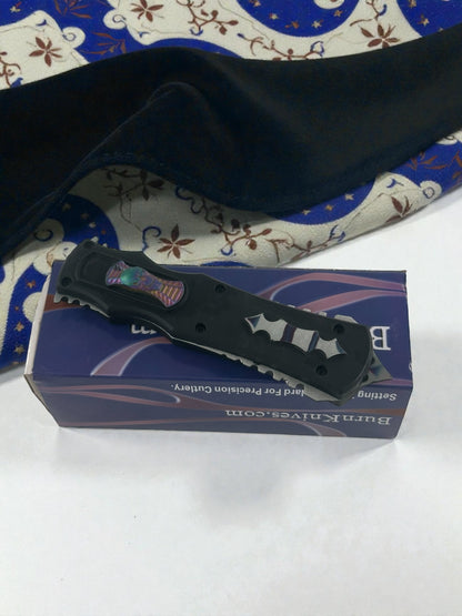 Kemere Takmalı Renkli İçten Çıkmalı Çakı Siyah