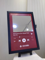 Dünyanın En Güzel Kızı Baskılı Spotify Kodlu Aynalı Çerçeve Pano