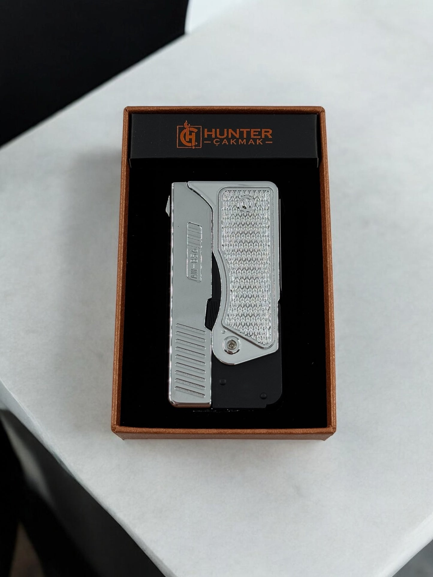 Hem Şarjlı Hem Gazlı Katlanır Tabanca Şeklinde Çakmak 5331