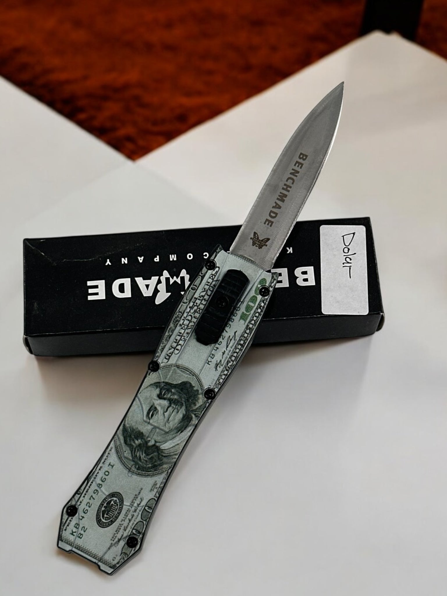 Benchmade Renkli İçten Çıkmalı Çakı 0879 Dolar Desenli