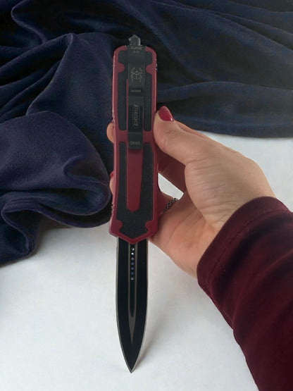 Kemere Takmalı Renkli İçten Çıkmalı Çakı Kırmızı