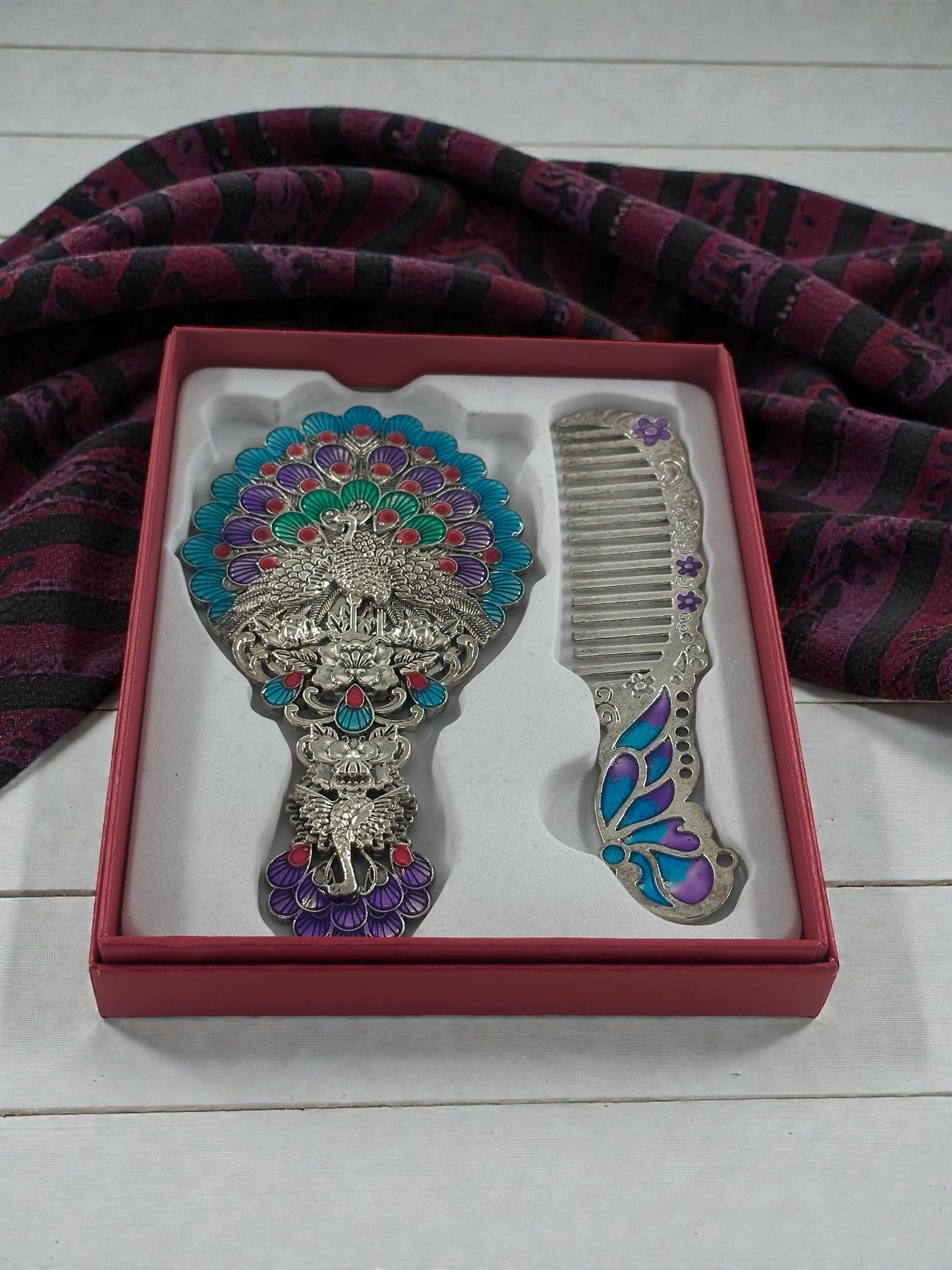 Vintage Taraklı Ayna Seti