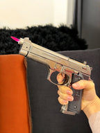 Metal Beretta Model Standlı Tabanca Çakmak 1511