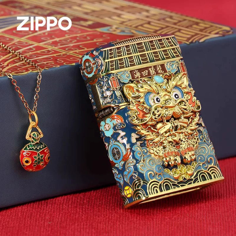 Oriental Guardian Lion / Lion Dance Özel Seri Orjinal Limited Edition Asya Zipo