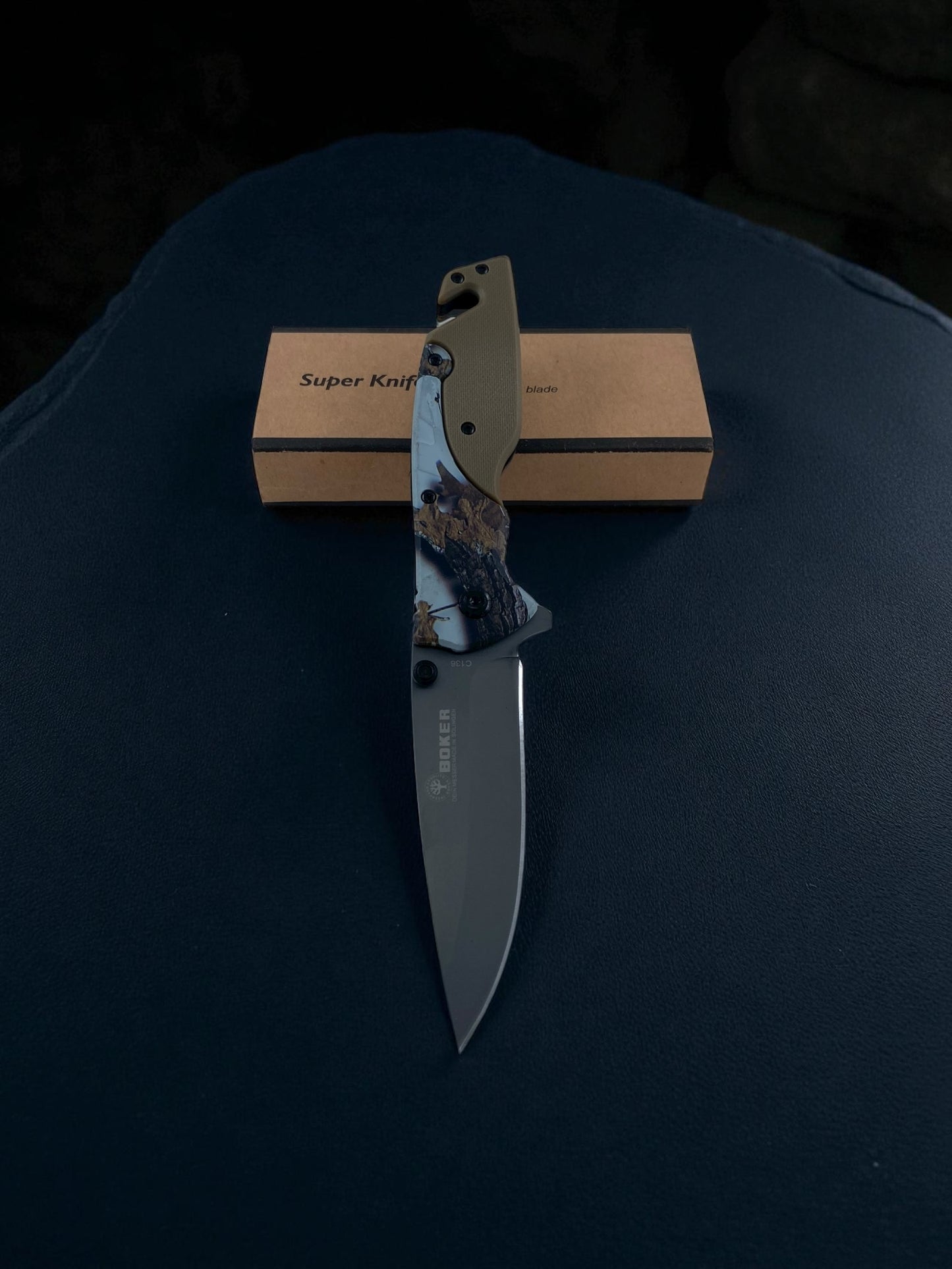 Kum Rengi  Katlanır Kamuflaj Gövdeli  Çelik Çakı