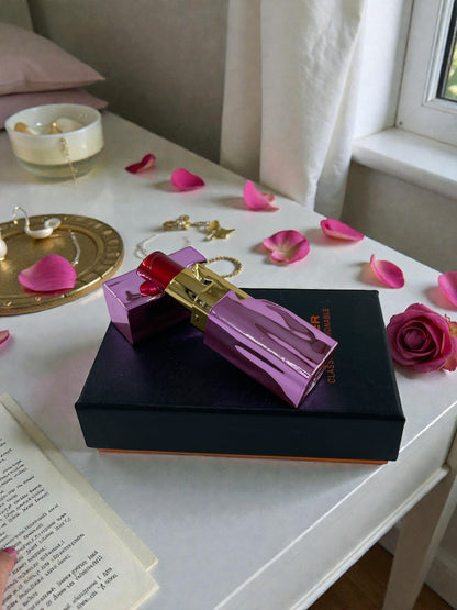 Lux Ruj Tasarımlı Kapaklı Gazlı Çakmak 8718