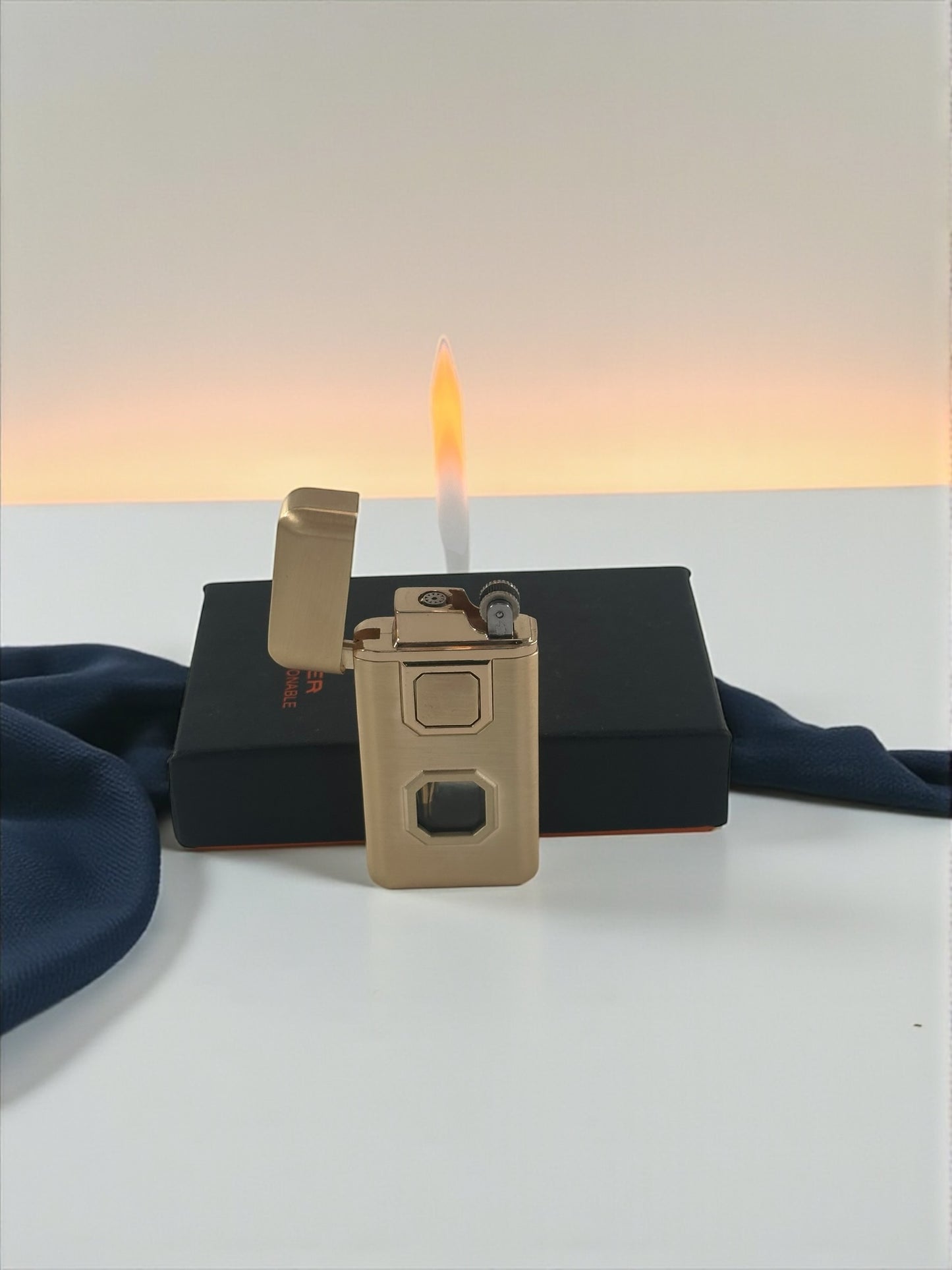 Çift Alevli Taşlı Lüx Gazlı Çakmak