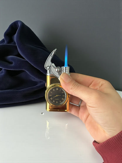 Saatli Lüx Pürmüzlü Gazlı Çakmak