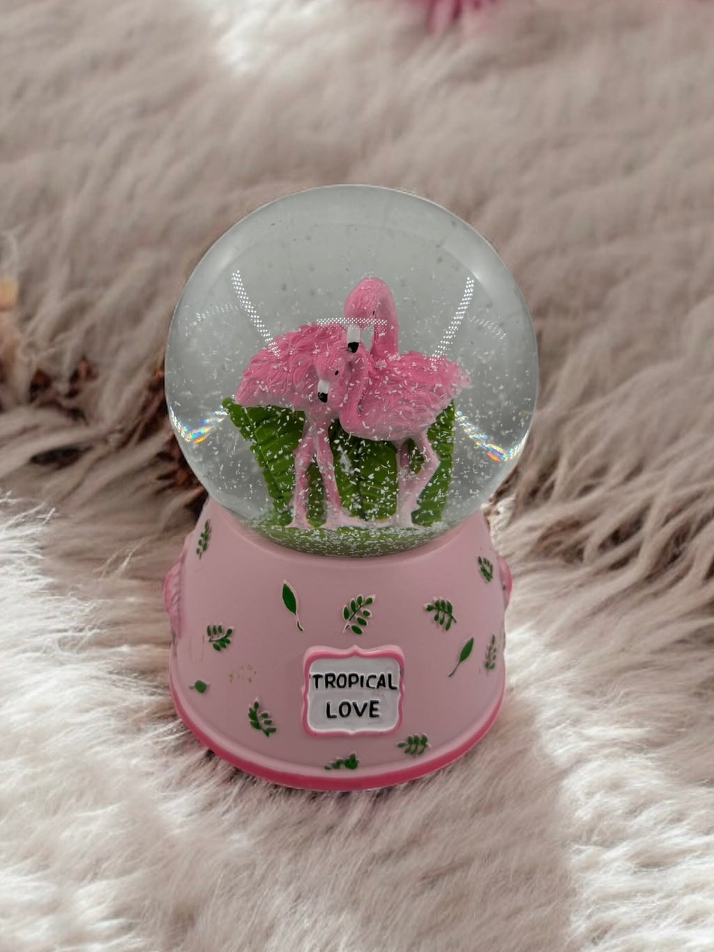 Flamingo Temalı Orta Boy Kar Küresi