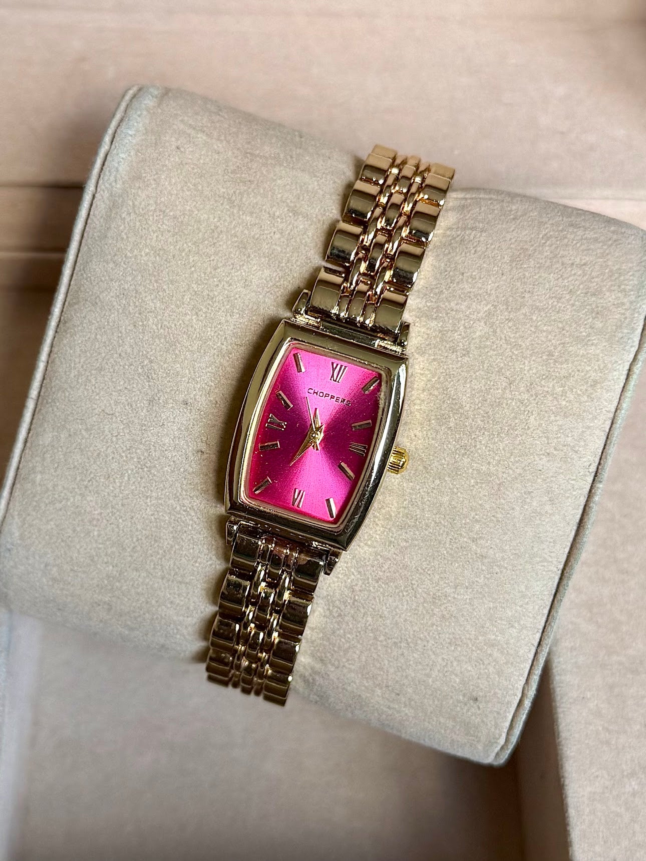 Kişiye Özel Kordonuna İsim Yazılır Kadın Saat Pembe Altın