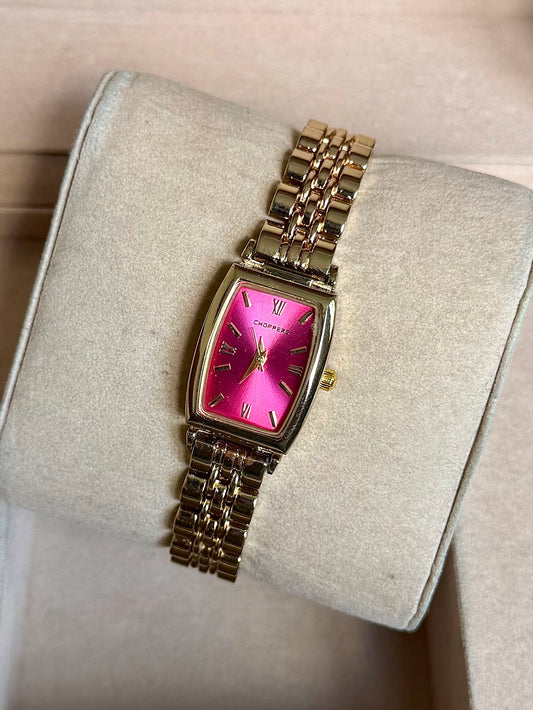 Kişiye Özel Kordonuna İsim Yazılır Kadın Saat Pembe Altın