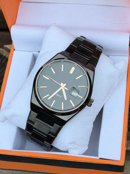 Kişiye Özel Kordonu İsim Yazılır Saat Siyah