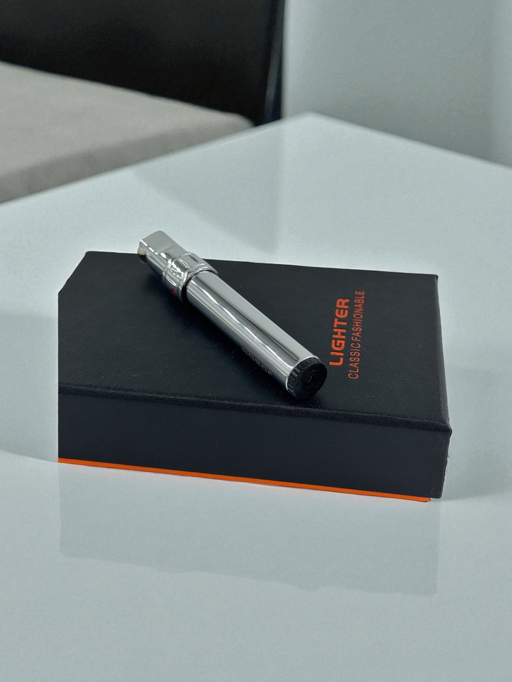 Orjinal Jobon Çelik Tanklı Lüx Kutulu Çevirmeli Taşlı Metal Çakmak 7661