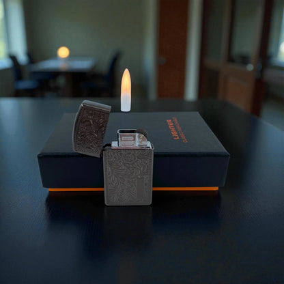 Klasik Desenli Metal Gazlı Çakmak