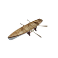 Peterborough Wooden Dekoratif Kayık Modeli (60 cm)