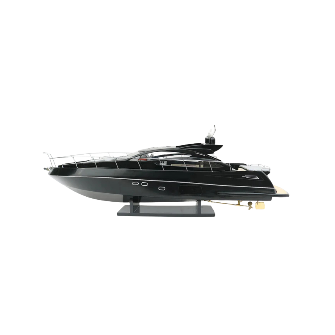 Sunseeker Predator 64 Black Modern Yacht Model 35″