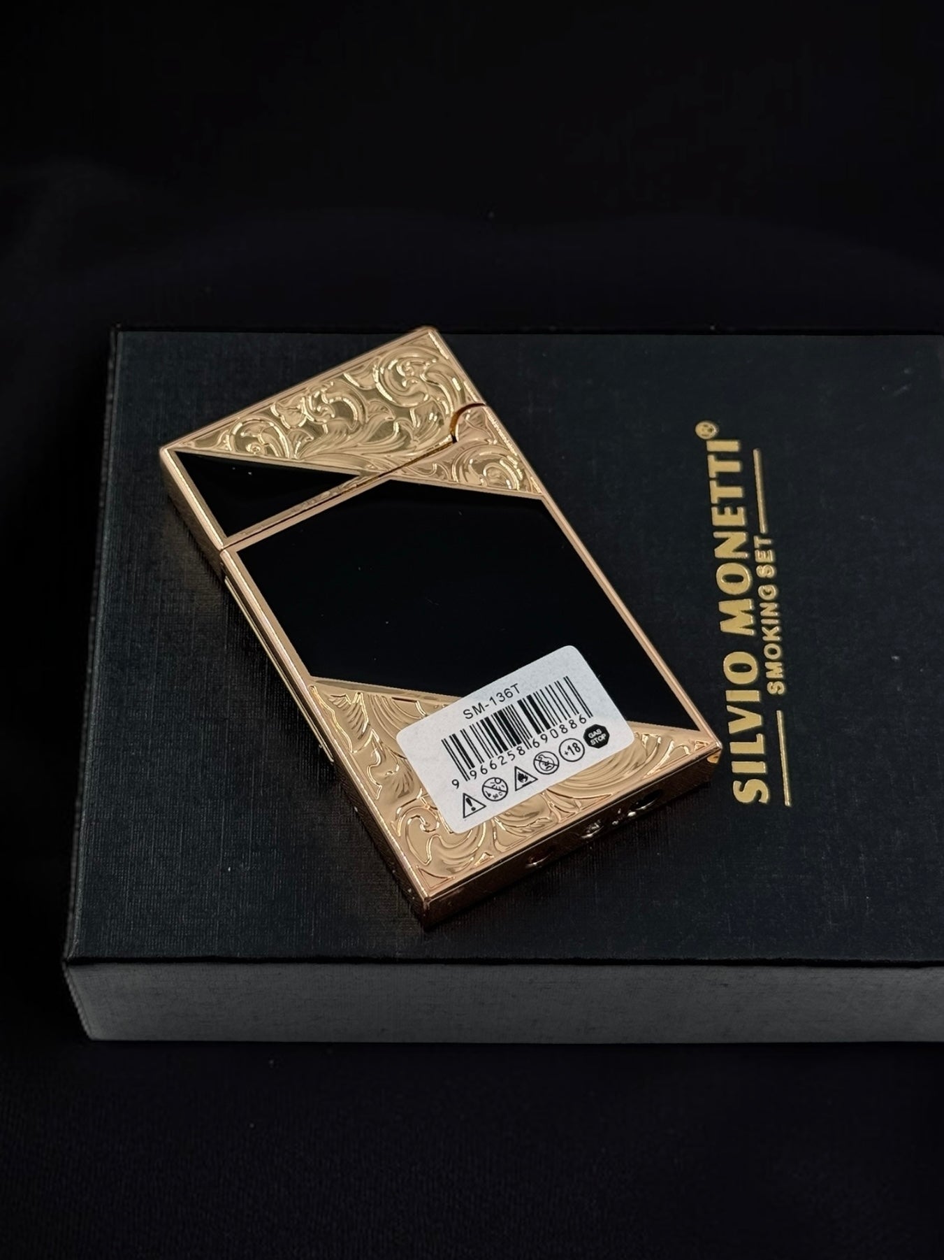 Silvio Monetti Taşlı Dupont Model Çakmak