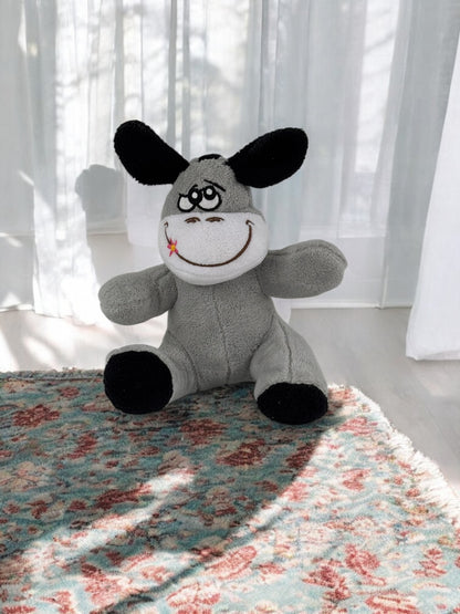 Sevimli Baskılı Peluş Eşek