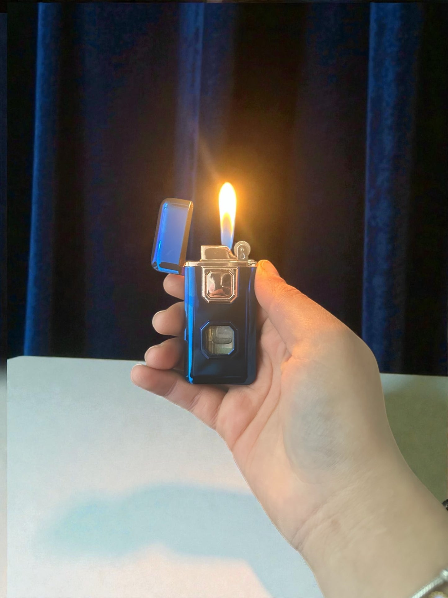 Çift Alevli Taşlı Lüx Gazlı Çakmak