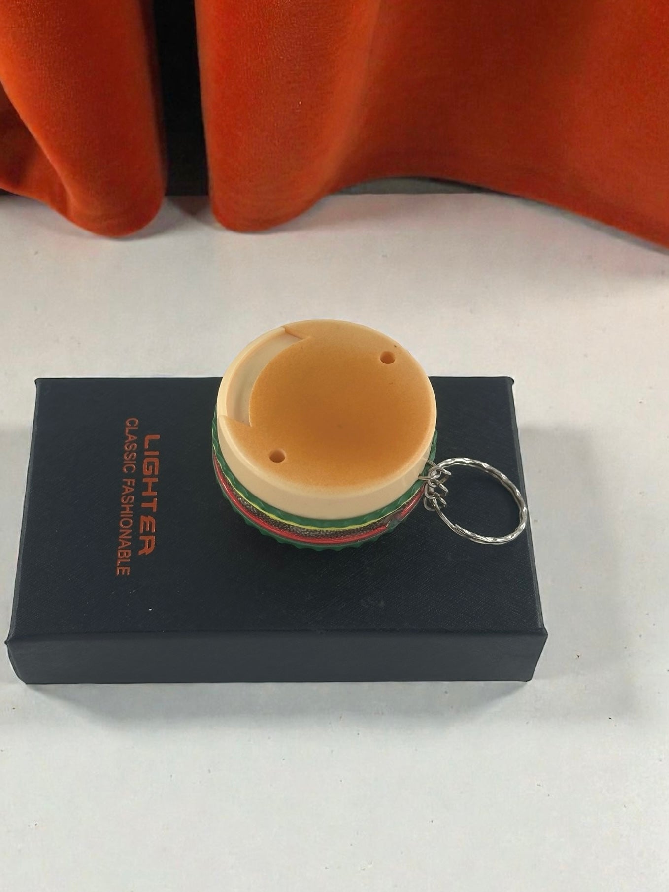 Hamburger Şeklinde Renkli Alevli Pürmüzlü Çakmak