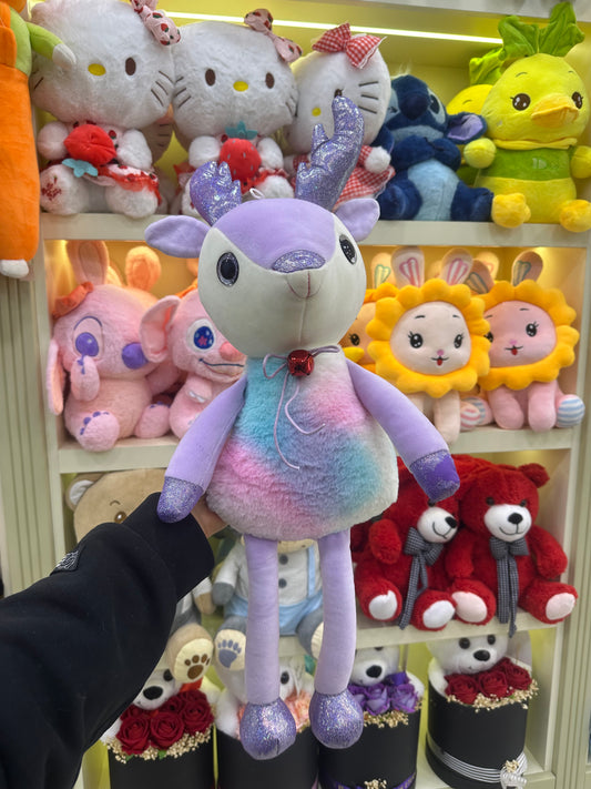 Geyik Uzun Ayaklı Mor Peluş